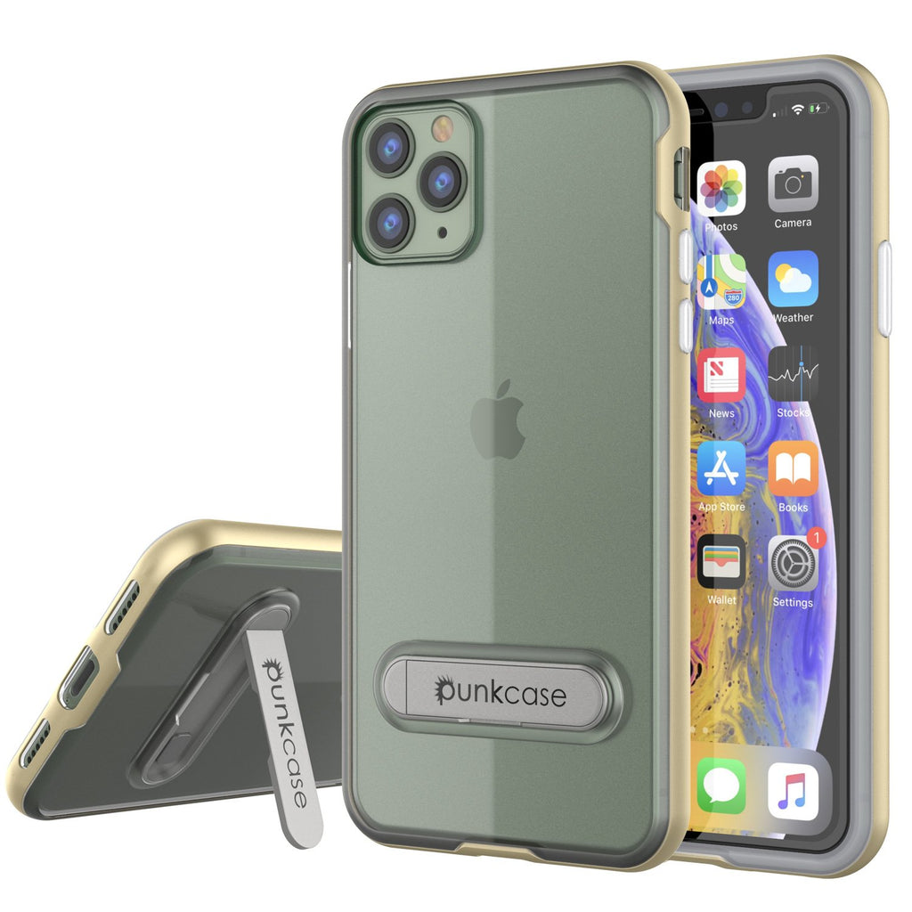 iPhone 12 Pro Case, PUNKcase [LUCID 3.0 Series] [Slim Fit] Protective Cover w/ Integrated Screen Protector [Gold] (Color in image: Gold)