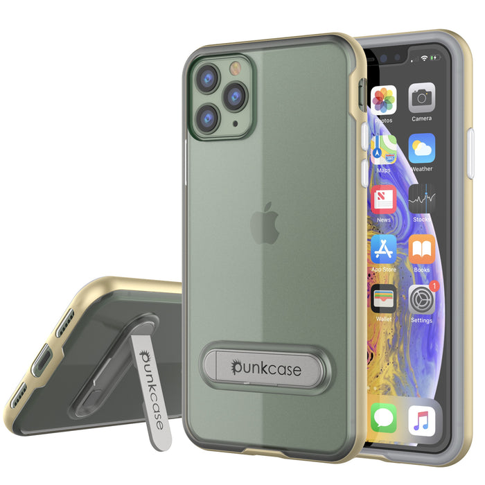 iPhone 11 Pro Case, PUNKcase [LUCID 3.0 Series] [Slim Fit] Armor Cover w/ Integrated Screen Protector [Gold] (Color in image: Gold)