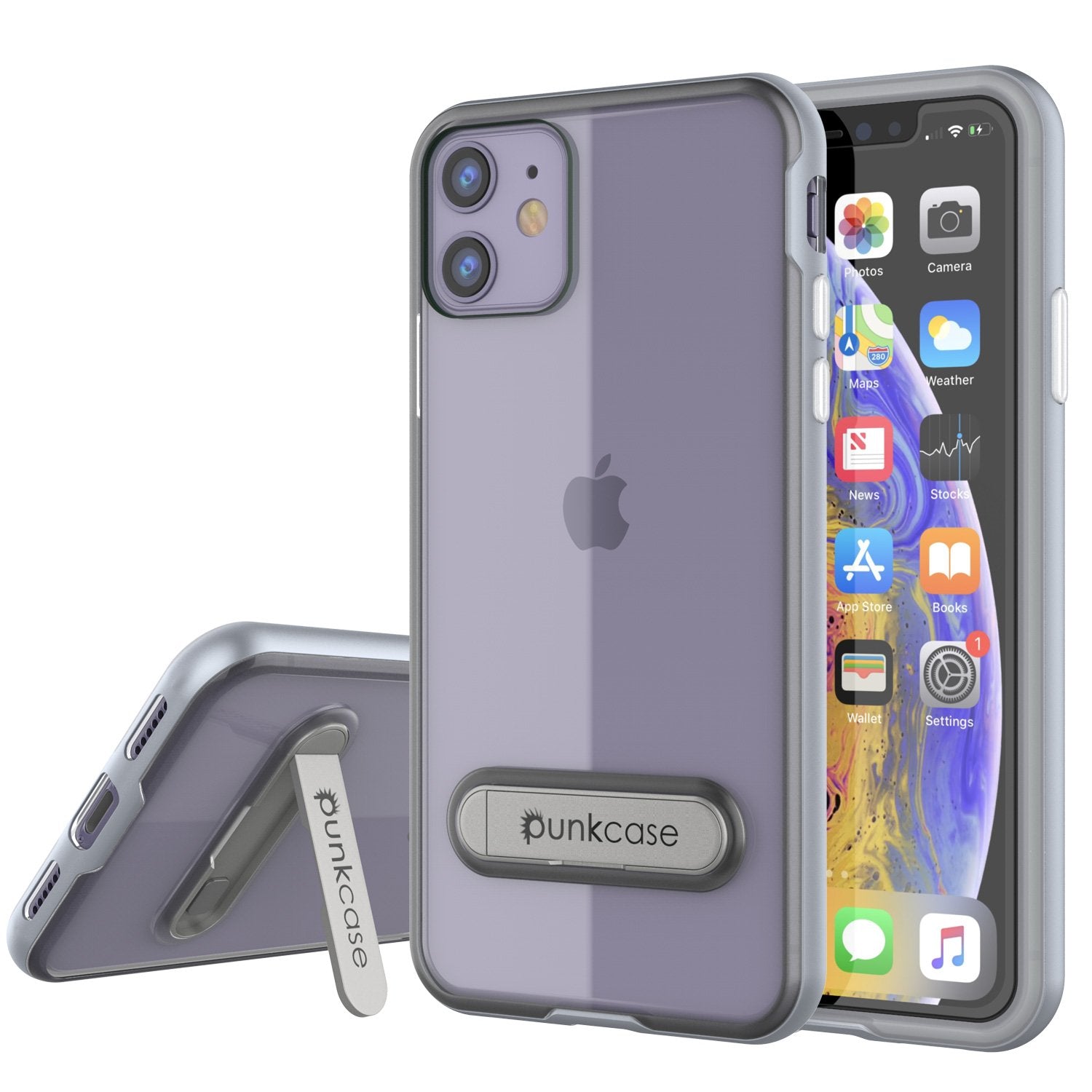 iPhone 12 Mini Case, PUNKcase [LUCID 3.0 Series] [Slim Fit] Protective Cover w/ Integrated Screen Protector [Silver] (Color in image: Silver)