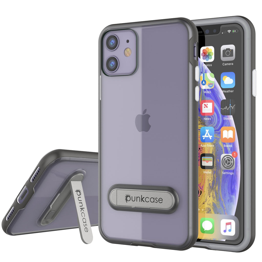iPhone 12 Mini Case, PUNKcase [LUCID 3.0 Series] [Slim Fit] Protective Cover w/ Integrated Screen Protector [Grey] (Color in image: Grey)