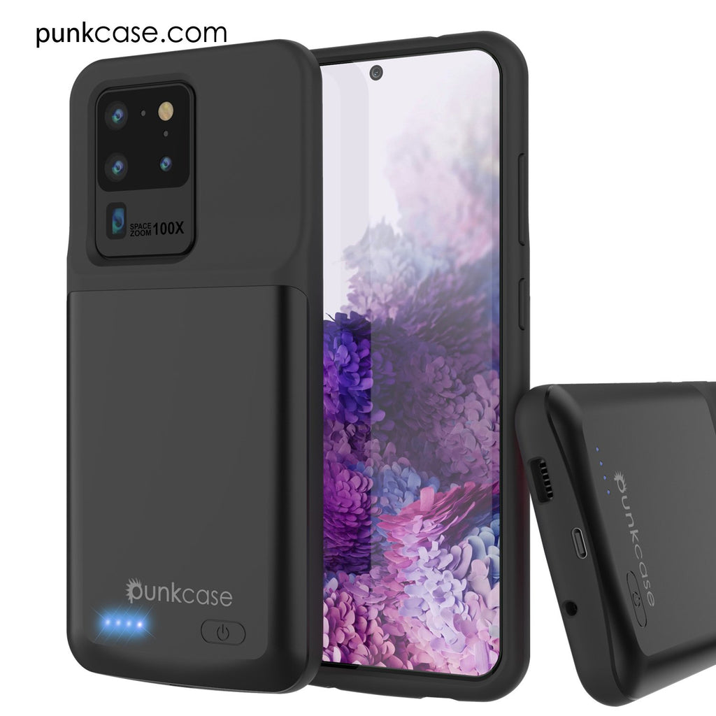 PunkJuice S20 Ultra Battery Case All Black - Fast Charging Power Juice Bank with 6000mAh (Color in image: Rose-Gold)