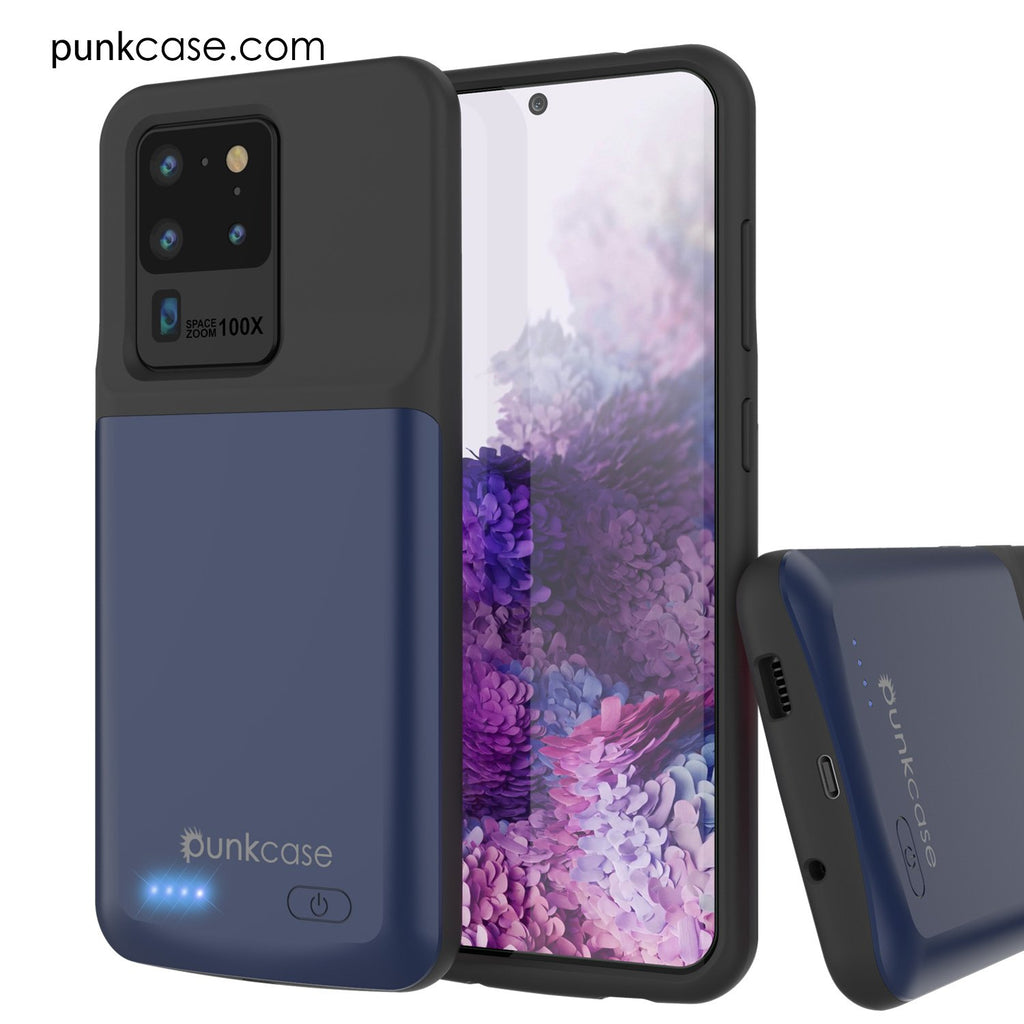 PunkJuice S20 Ultra Battery Case All Blue - Fast Charging Power Juice Bank with 6000mAh (Color in image: Rose-Gold)