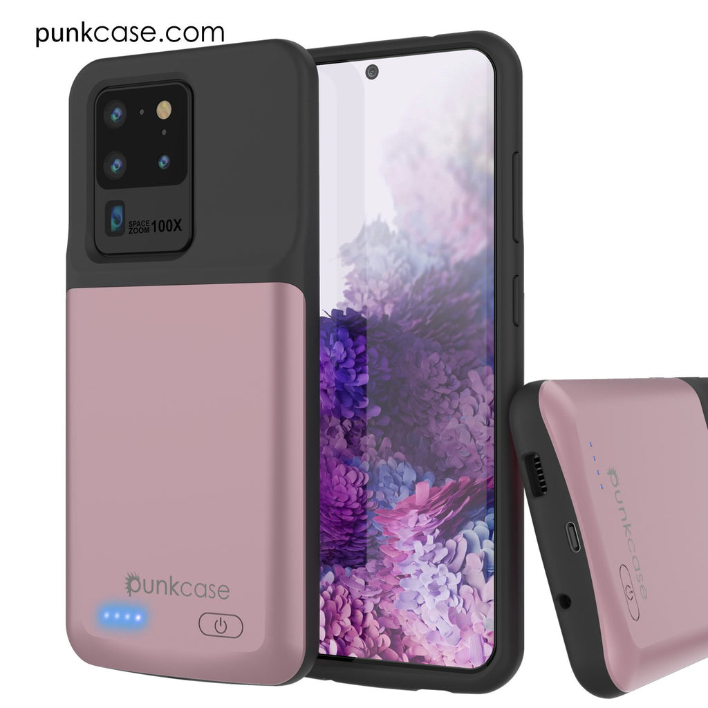 PunkJuice S20 Ultra Battery Case Rose - Fast Charging Power Juice Bank with 6000mAh (Color in image: Patterned Black)