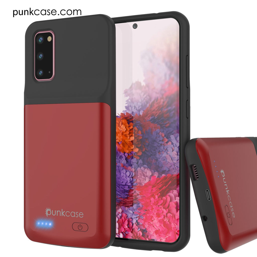 PunkJuice S20 Battery Case Red - Fast Charging Power Juice Bank with 4800mAh (Color in image: Rose-Gold)
