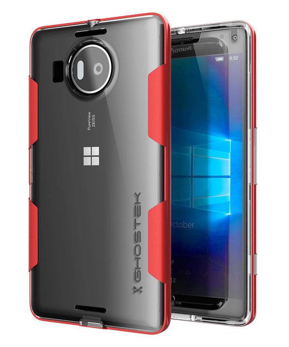 Microsoft 950 XL Case, Ghostek® Cloak Red Slim Hybrid Impact Armor | Lifetime Warranty Exchange (Color in image: red)