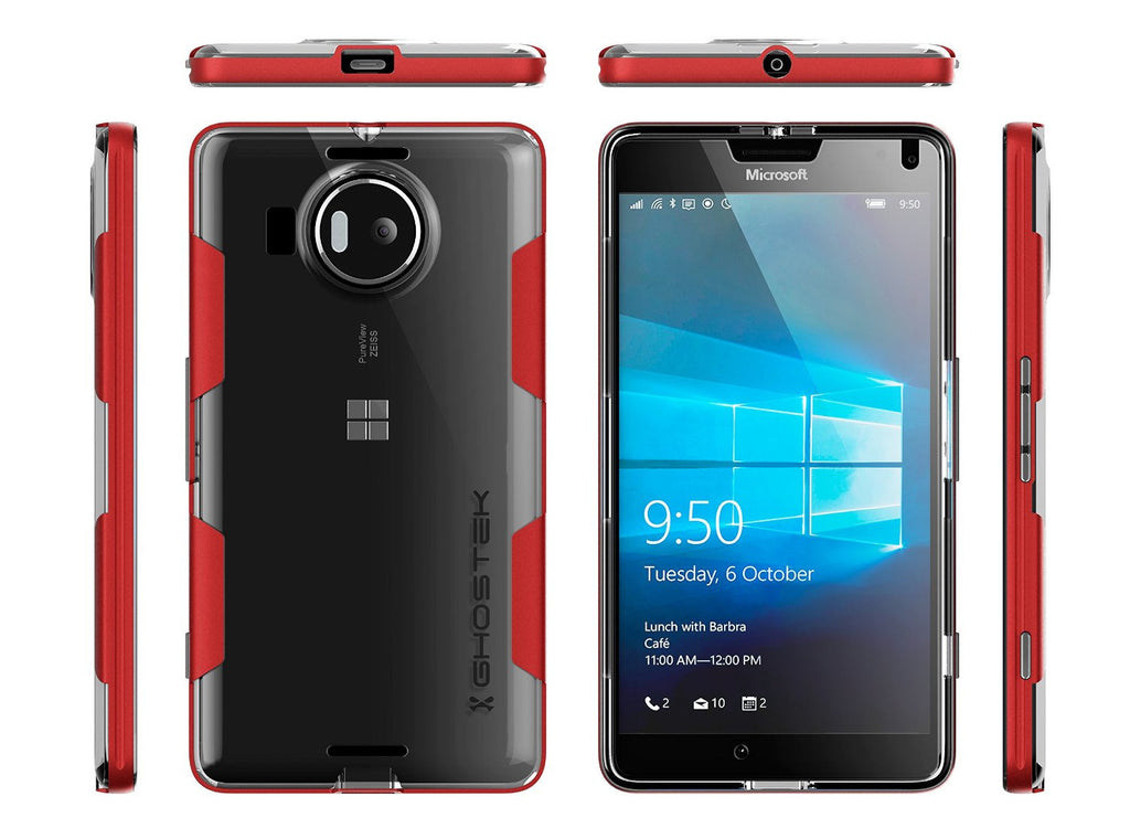 Microsoft Lumia 950 Case, Ghostek® Cloak Red Slim Hybrid Impact Armor | Lifetime Warranty Exchange (Color in image: gold)