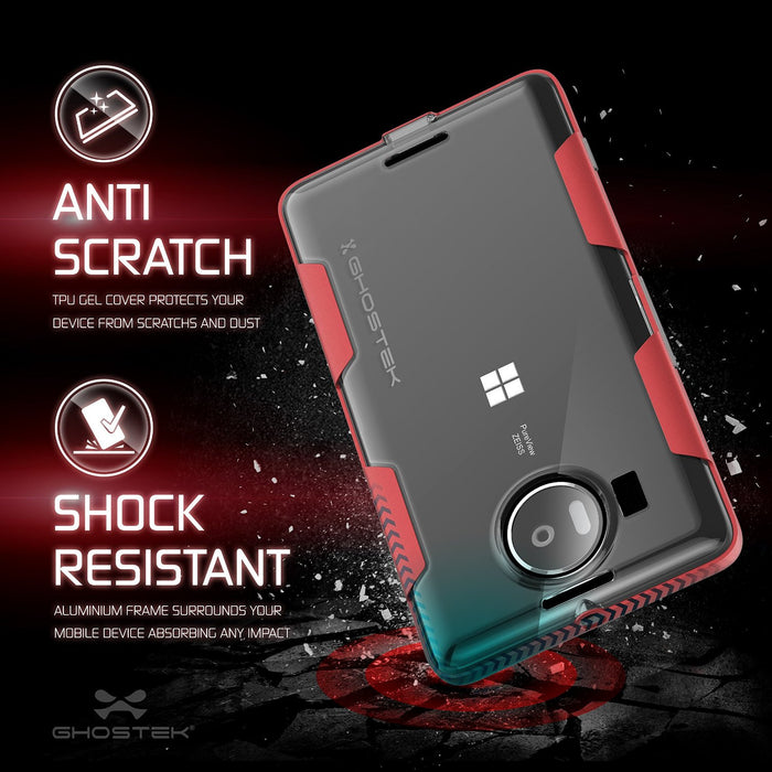 Microsoft Lumia 950 Case, Ghostek® Cloak Red Slim Hybrid Impact Armor | Lifetime Warranty Exchange (Color in image: black)