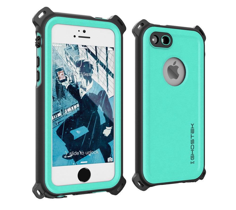 iPhone SE/5S/5 Waterproof Case, Ghostek® Nautical  Teal Series| Underwater | Aluminum Frame | Ultra Fit (Color in image: Teal)