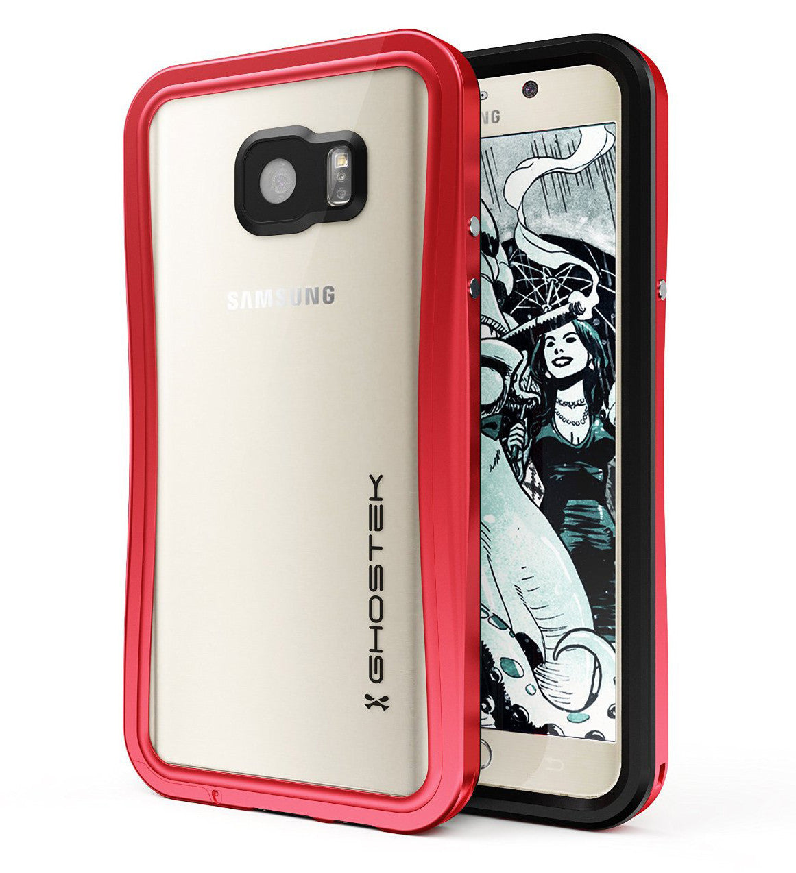 Note 5 Waterproof Case, Ghostek® Atomic 2.0 Series Red for Samsung Galaxy Note 5 | Aluminum Frame (Color in image: Red)