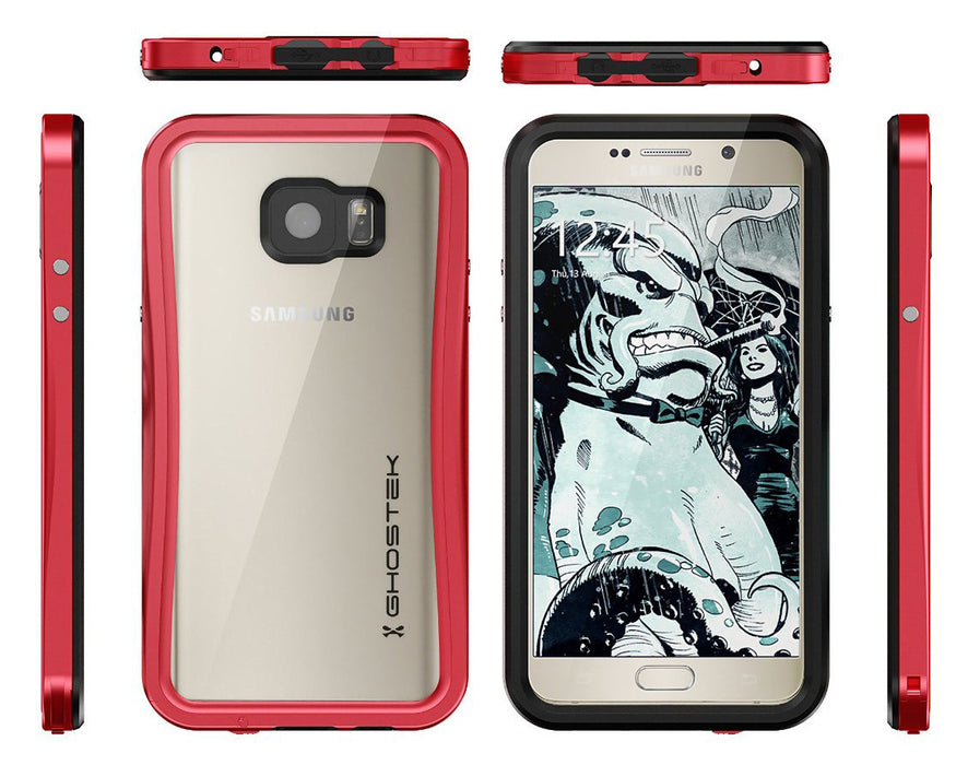 Note 5 Waterproof Case, Ghostek® Atomic 2.0 Series Red for Samsung Galaxy Note 5 | Aluminum Frame (Color in image: Gold)