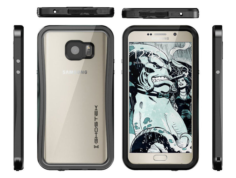 Note 5 Waterproof Case, Ghostek® Atomic 2.0 Series Black for Samsung Galaxy Note 5 | Aluminum Frame (Color in image: Silver)