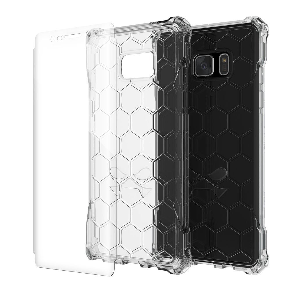 Note 7 Case, Ghostek® Covert Series Clear | Premium Impact Slim Hybrid Cover w/ Screen Protector (Color in image: Clear)
