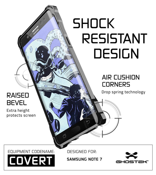 Note 7 Case, Ghostek® Covert Series  w/ Explosion-Proof Screen Protector | Ultra Fit (Color in image: Peach)