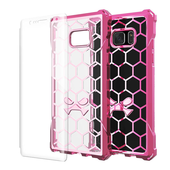 Note 7 Case, Ghostek® Covert Series Rose Pink w/ Explosion-Proof Screen Protector | Ultra Fit (Color in image: Rose Pink)