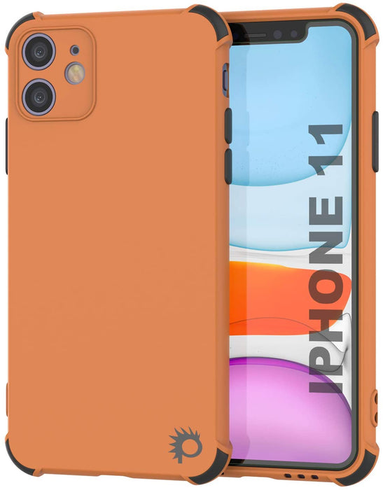 Punkcase Protective & Lightweight TPU Case [Sunshine Series] for iPhone 11 [Orange] (Color in image: Orange)