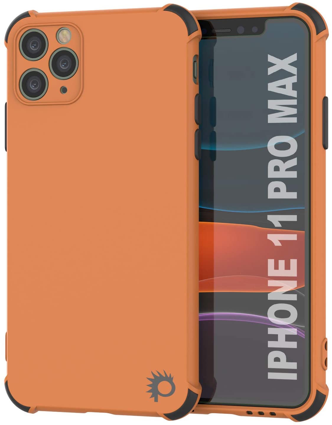 Punkcase Protective & Lightweight TPU Case [Sunshine Series] for iPhone 11 Pro Max [Orange] (Color in image: Orange)