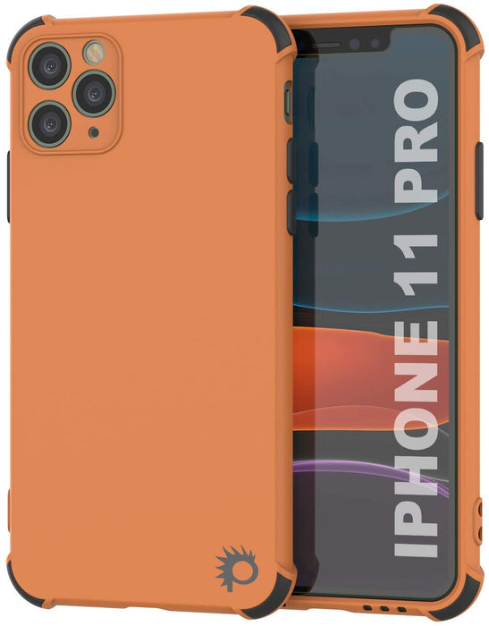 Punkcase Protective & Lightweight TPU Case [Sunshine Series] for iPhone 11 Pro [Orange] (Color in image: Orange)