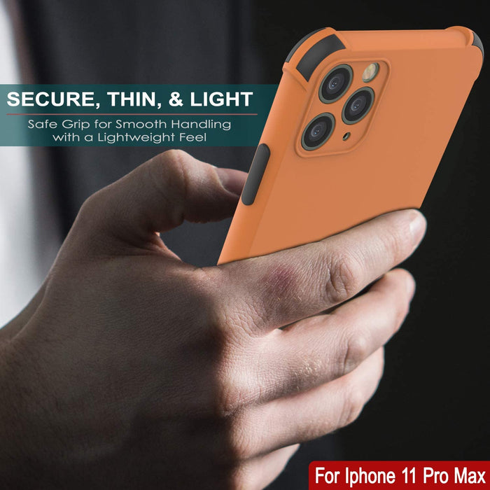 Punkcase Protective & Lightweight TPU Case [Sunshine Series] for iPhone 11 Pro Max [Orange] (Color in image: Rose)