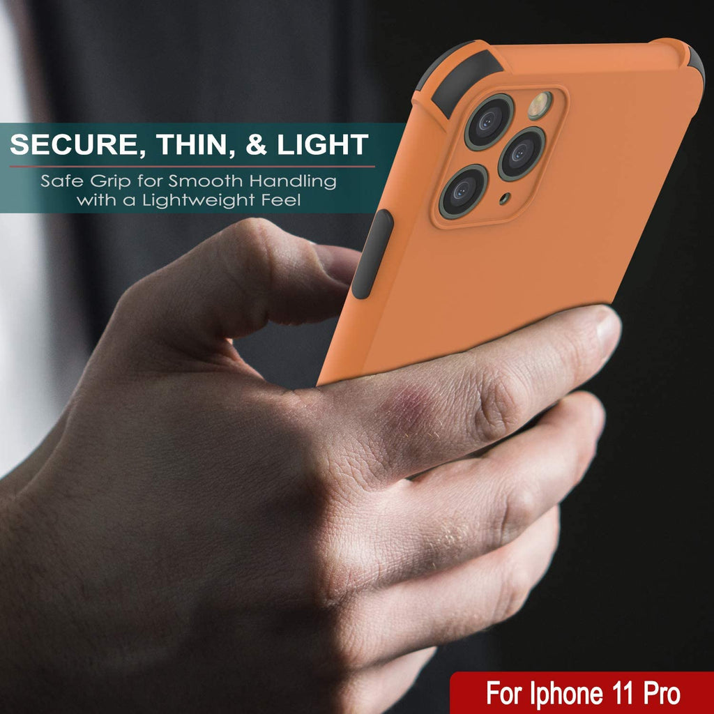 Punkcase Protective & Lightweight TPU Case [Sunshine Series] for iPhone 11 Pro [Orange] (Color in image: Rose)