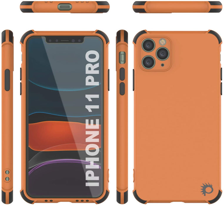 Punkcase Protective & Lightweight TPU Case [Sunshine Series] for iPhone 11 Pro [Orange] (Color in image: Dark Green)