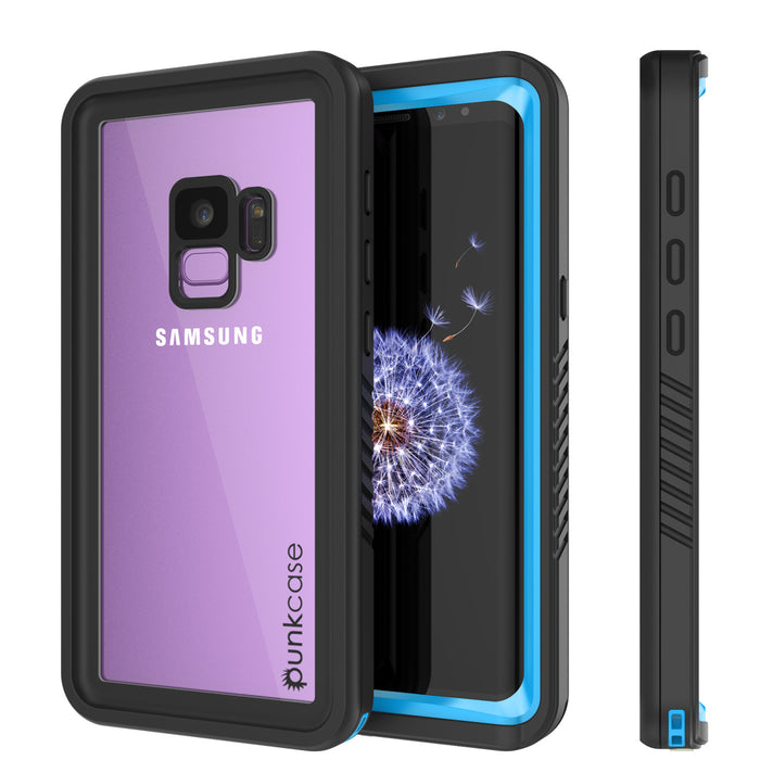 Galaxy S9 Waterproof Case, Punkcase [Extreme Series] [Slim Fit] [IP68 Certified] [Shockproof] [Snowproof] [Dirproof] Armor Cover [Light Blue] (Color in image: Light Blue)