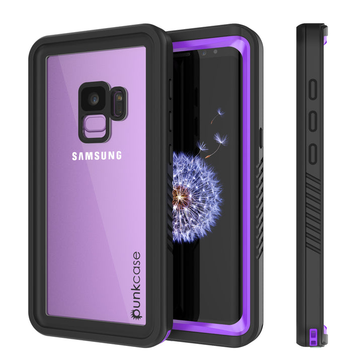 Galaxy S9 PLUS Waterproof Case, Punkcase [Extreme Series] [Slim Fit] [IP68 Certified] [Shockproof] [Snowproof] [Dirproof] Armor Cover W/ Built In Screen Protector for Samsung Galaxy S9+ [Purple] (Color in image: Purple)