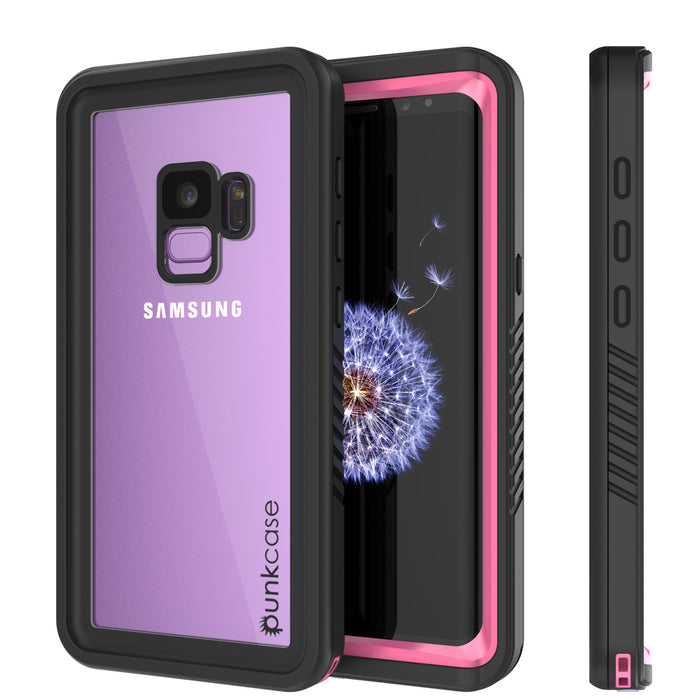 Galaxy S9 PLUS Waterproof Case, Punkcase [Extreme Series] [Slim Fit] [IP68 Certified] [Shockproof] [Snowproof] [Dirproof] Armor Cover W/ Built In Screen Protector for Samsung Galaxy S9+ [Pink] (Color in image: Pink)