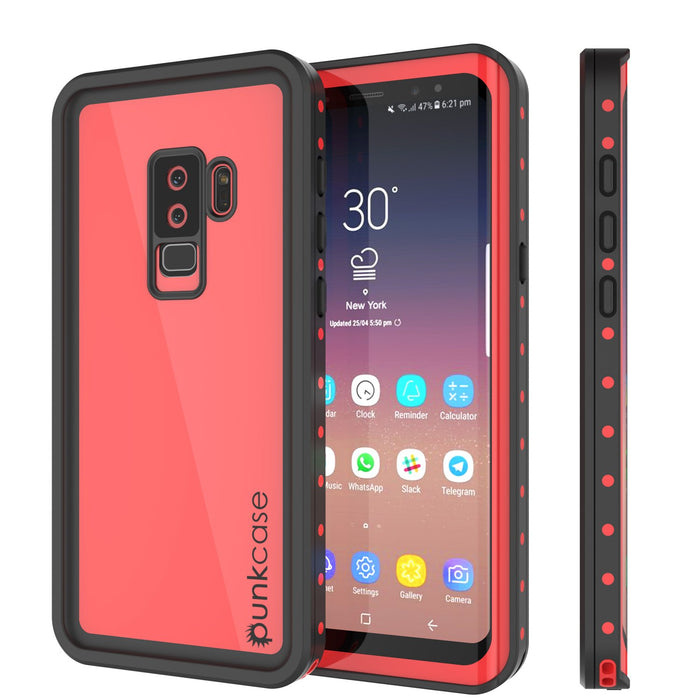 Galaxy S9 Plus Waterproof Case PunkCase StudStar Red Thin 6.6ft Underwater IP68 Shock/Snow Proof (Color in image: red)
