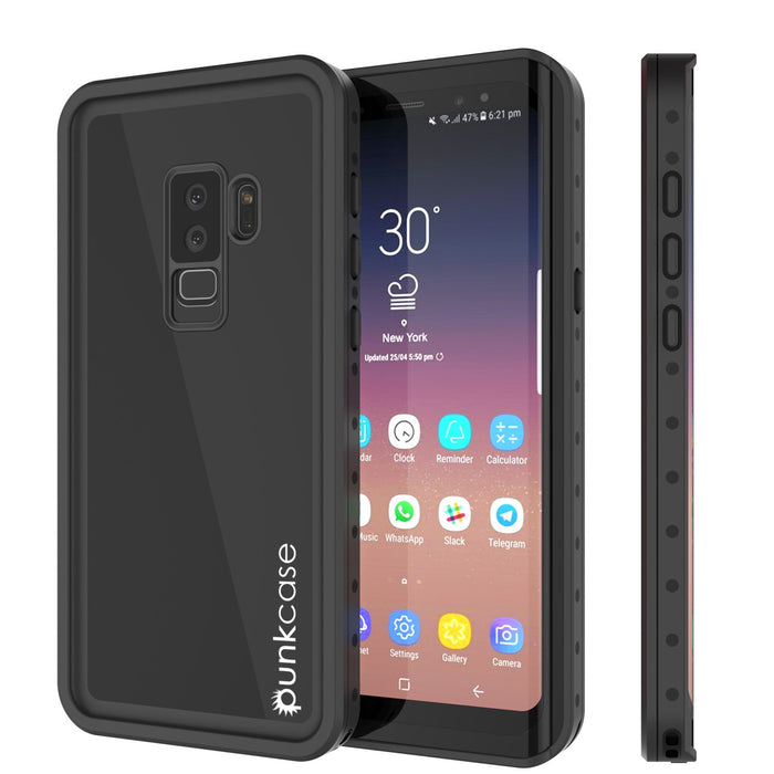 Galaxy S9 Plus Waterproof Case PunkCase StudStar Black Thin 6.6ft Underwater IP68 Shock/Snow Proof (Color in image: black)