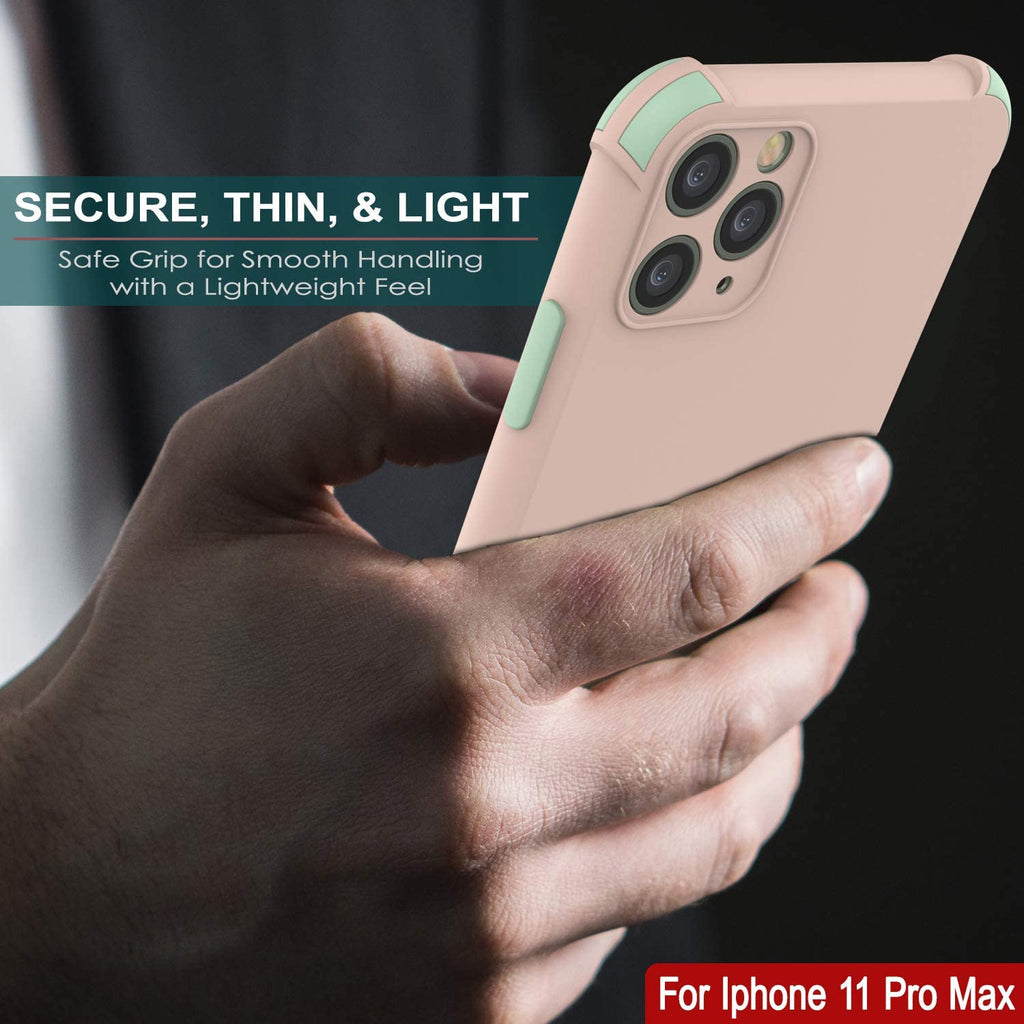 Punkcase Protective & Lightweight TPU Case [Sunshine Series] for iPhone 11 Pro Max [Pink] (Color in image: Black)