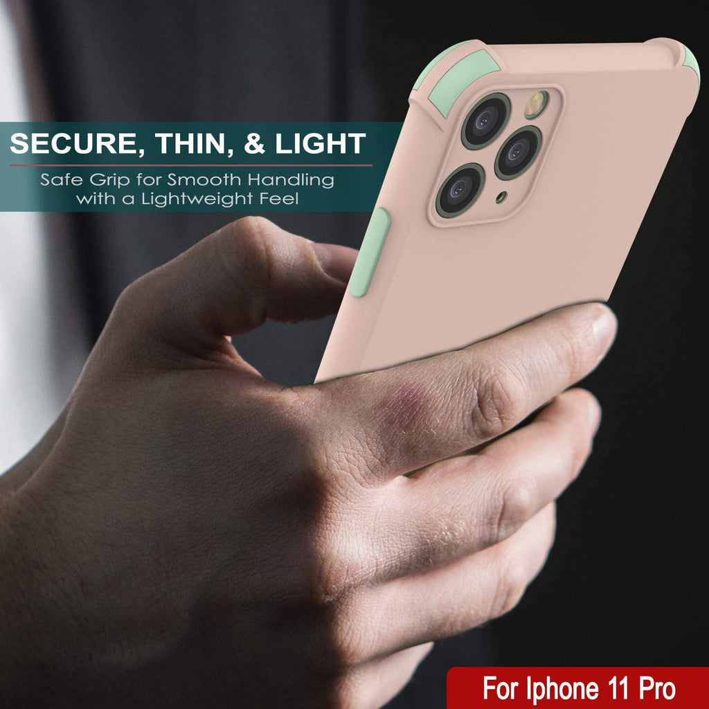 Punkcase Protective & Lightweight TPU Case [Sunshine Series] for iPhone 11 Pro [Pink] (Color in image: Black)