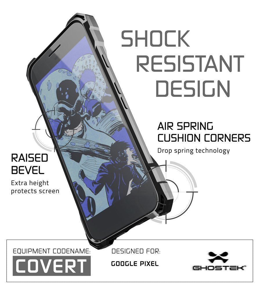 Google Pixel XL Case, Ghostek® Covert Space Grey, Premium Impact Armor | Lifetime Warranty Exchange (Color in image: peach)