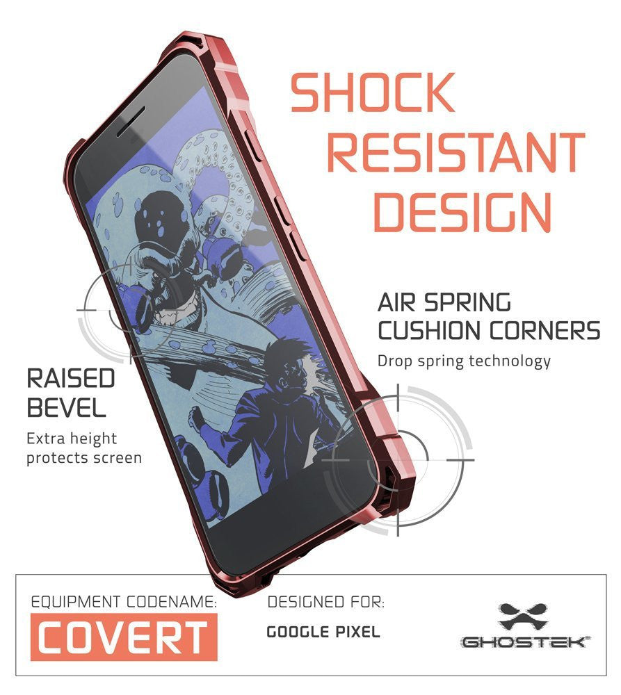 Google Pixel XL Case, Ghostek® Covert Peach, Premium Impact Protective Armor | Lifetime Warranty Exchange (Color in image: space grey)