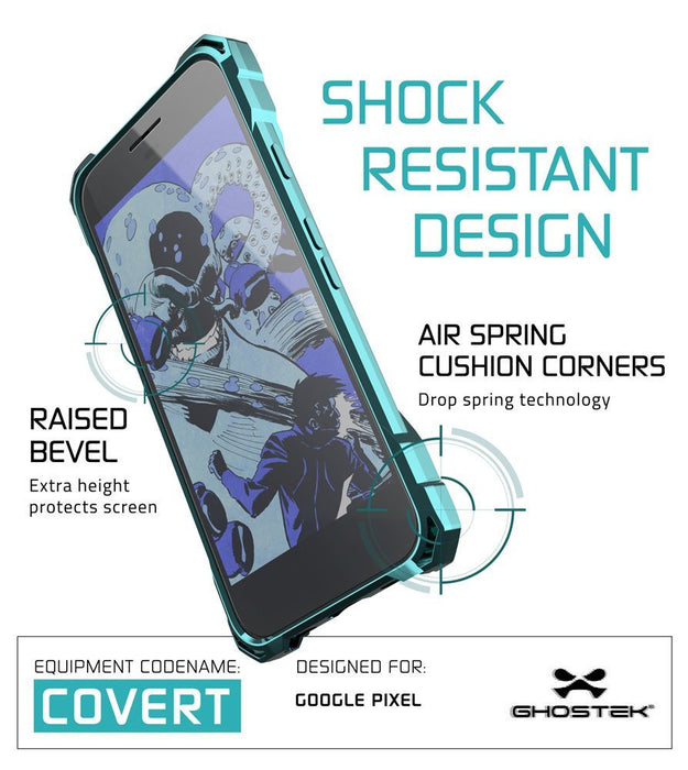 Google Pixel XL Case, Ghostek® Covert Teal, Premium Impact Protective Armor | Lifetime Warranty Exchange (Color in image: space grey)