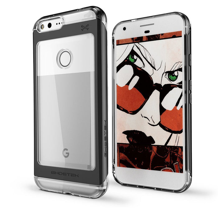Google Pixel Case, Ghostek® Cloak 2.0 Black w/ ExplosionProof Screen Protector | Aluminum Frame (Color in image: Black)