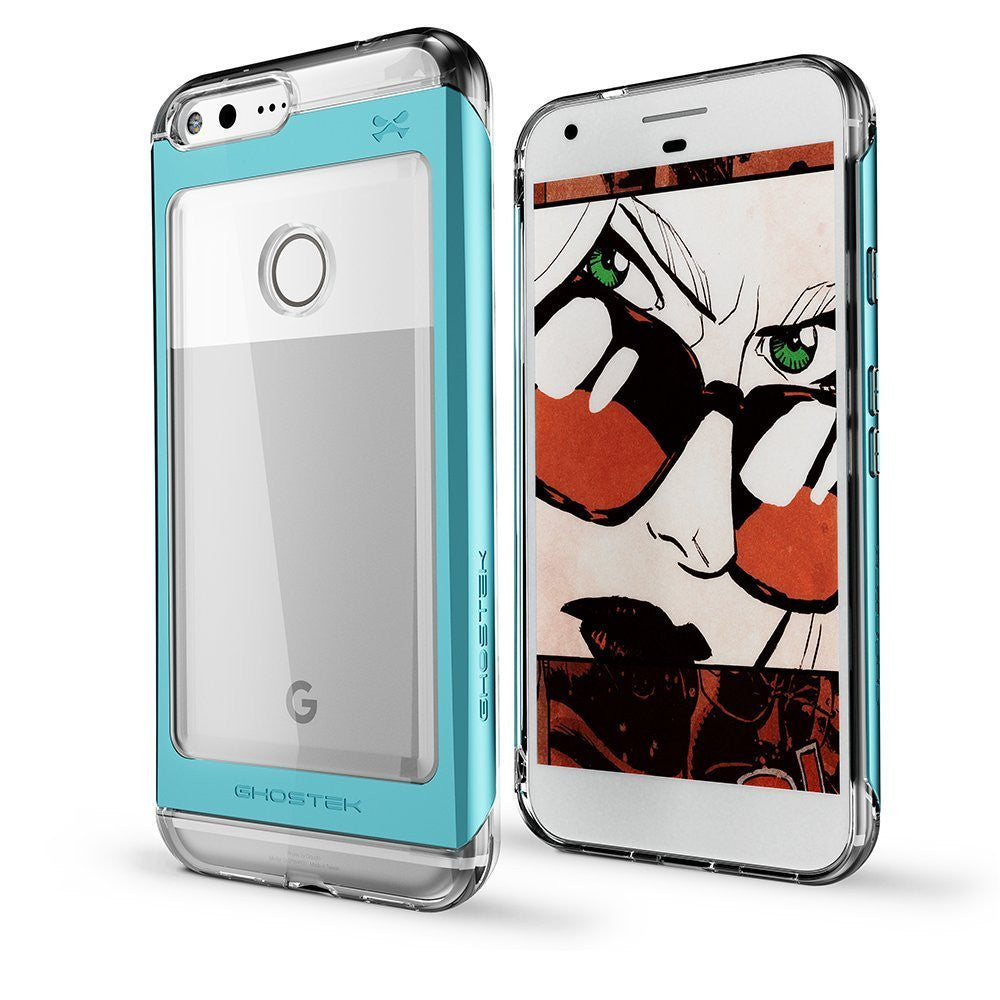 Google Pixel Case, Ghostek® Cloak 2.0 Teal Series w/ Explosion-Proof Screen Protector | Aluminum Frame (Color in image: Teal)