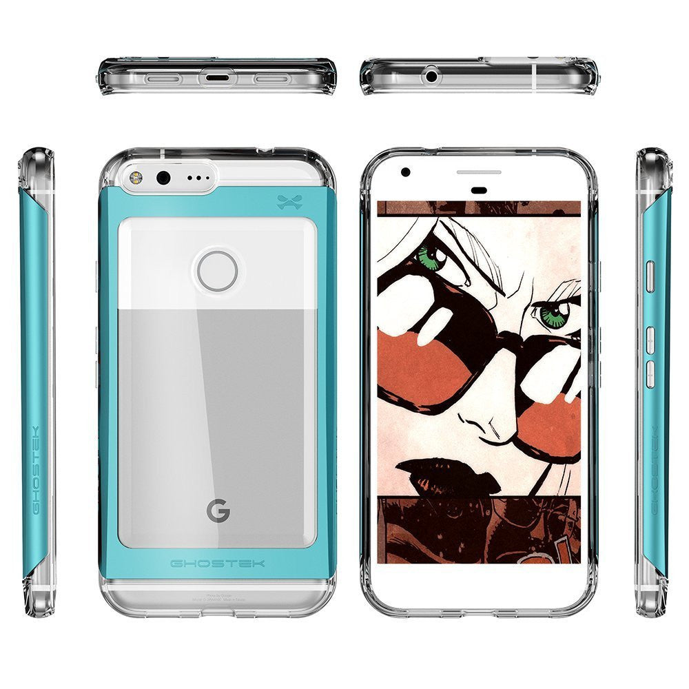 Google Pixel Case, Ghostek® Cloak 2.0 Teal Series w/ Explosion-Proof Screen Protector | Aluminum Frame (Color in image: Red)