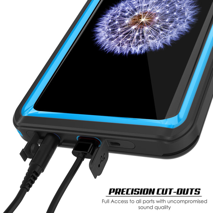 Galaxy S9 PLUS Waterproof Case, Punkcase [Extreme Series] [Slim Fit] [IP68 Certified] [Shockproof] [Snowproof] [Dirproof] Armor Cover [Light Blue] 