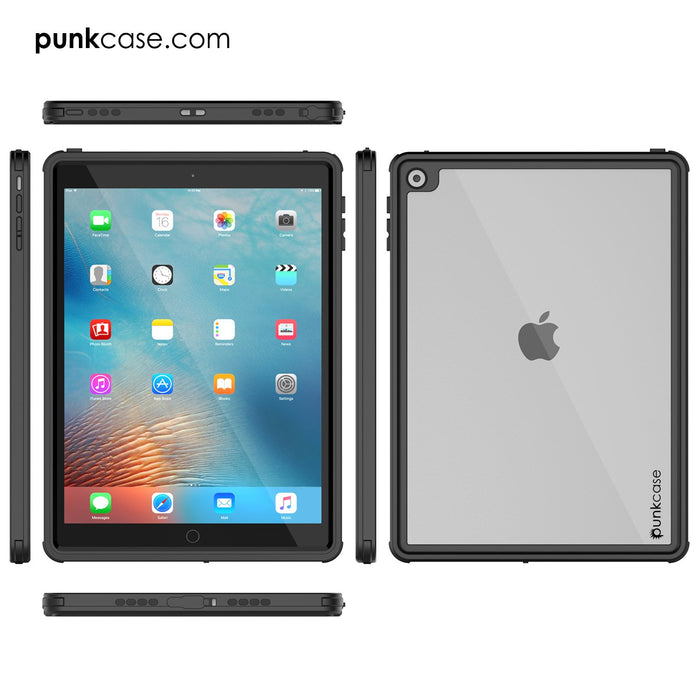 Punkcase iPad Pro 9.7 Case [CRYSTAL Series], Waterproof, Ultra-Thin Cover [Shockproof] [Dustproof] with Built-in Screen Protector [Black] (Color in image: Teal)