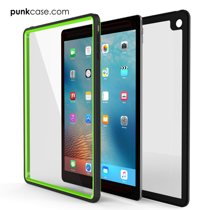 Punkcase iPad Pro 9.7 Case [CRYSTAL Series], Waterproof, Ultra-Thin Cover [Shockproof] [Dustproof] with Built-in Screen Protector [Light Green] (Color in image: Light Blue)