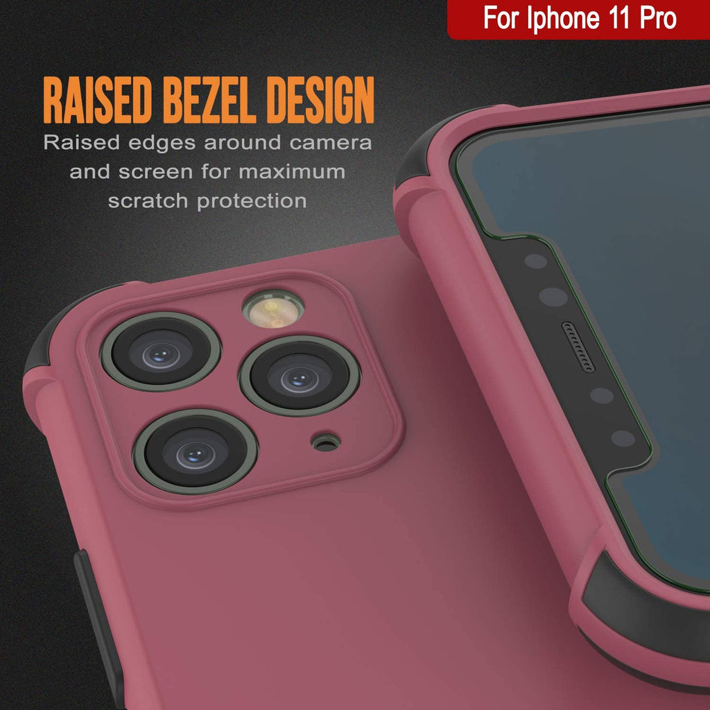 Punkcase Protective & Lightweight TPU Case [Sunshine Series] for iPhone 11 Pro [Rose] (Color in image: Orange)