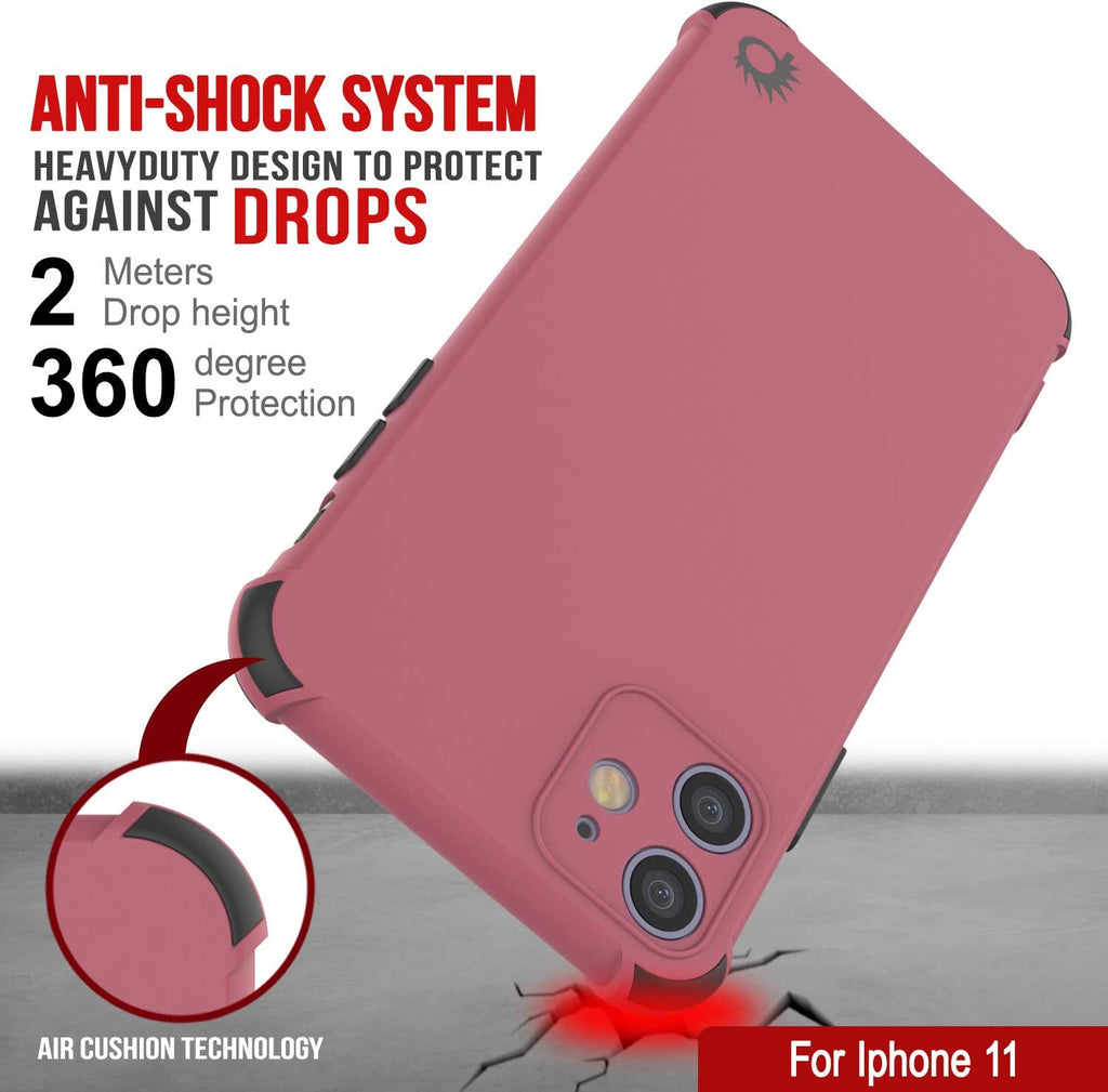 Punkcase Protective & Lightweight TPU Case [Sunshine Series] for iPhone 11 [Rose] (Color in image: Grey)
