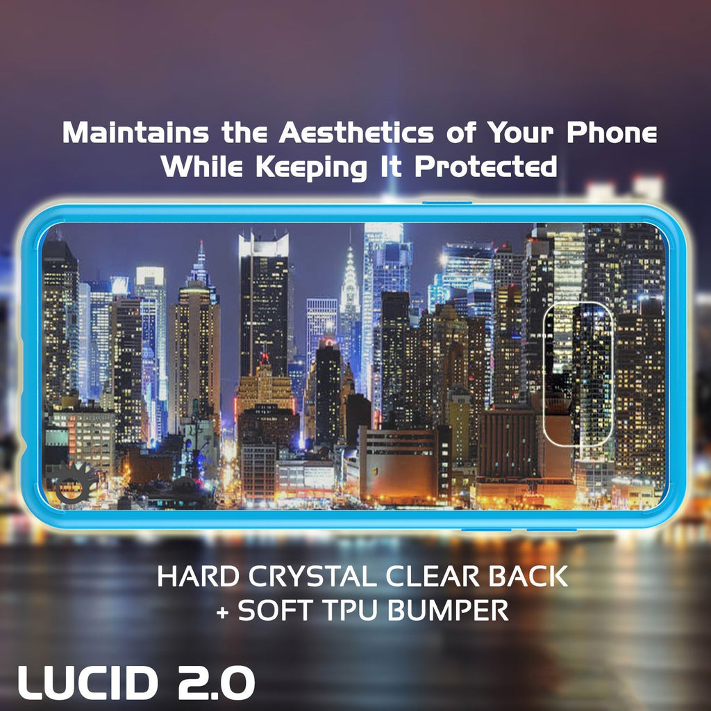Maintains the Aesthe While Keeping ics of Your Phone t Protected HARD CRYSTAL CLEAR BA + SOFT TPU BUMPER LUCID 2.0 (Color in image: teal)