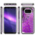 Galaxy S8 Plus Case, Punkcase [Liquid Series] Protective Dual Layer Floating Glitter Cover + PunkShield Screen Protector for Samsung S8 [Purple] (Color in image: Silver)
