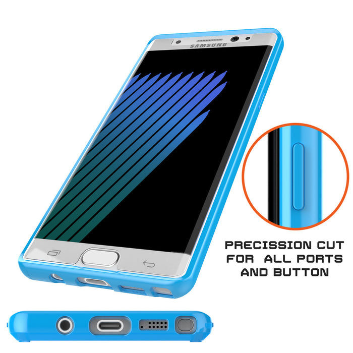 Note 7 Case Punkcase® LUCID 2.0 Light Blue Series w/ PUNK SHIELD Screen Protector | Ultra Fit (Color in image: black)