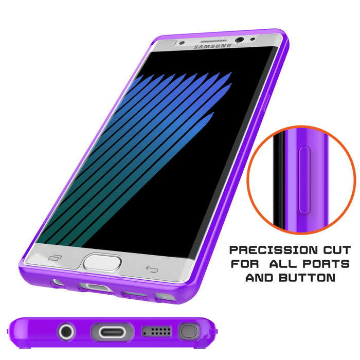 Note 7 Case Punkcase® LUCID 2.0 Purple Series w/ PUNK SHIELD Screen Protector | Ultra Fit (Color in image: clear)