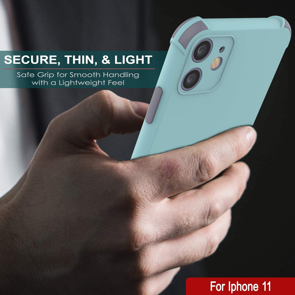 Punkcase Protective & Lightweight TPU Case [Sunshine Series] for iPhone 11 [Teal] (Color in image: Pink)