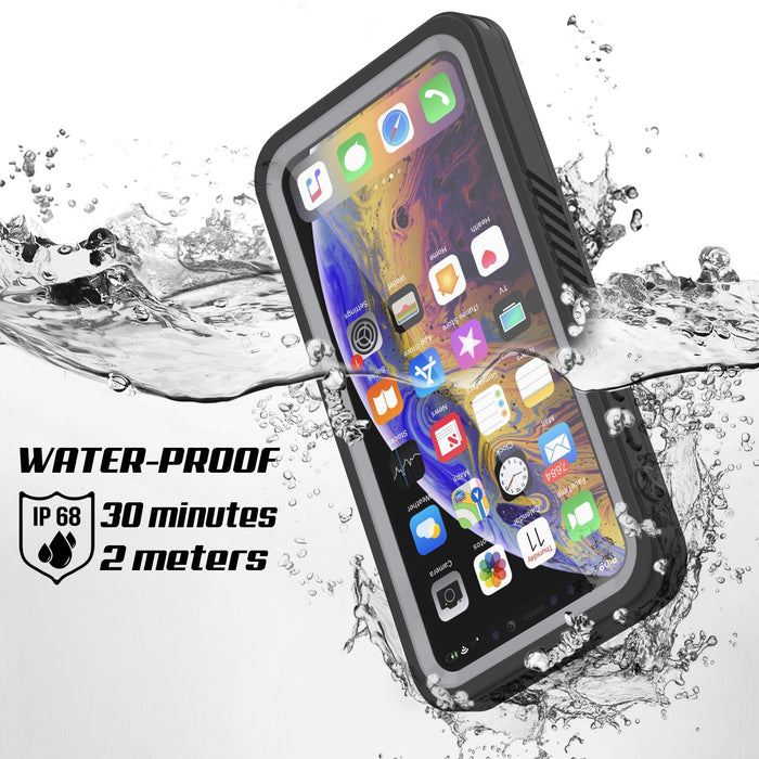 iPhone 11 Waterproof Case, Punkcase [Extreme Series] Armor Cover W/ Built In Screen Protector [Clear] (Color in image: Red)