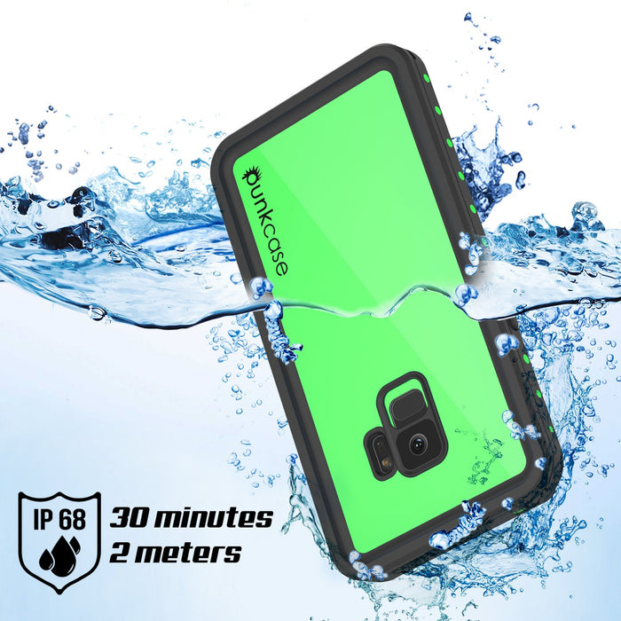 Galaxy S9 Waterproof Case PunkCase StudStar Light Green Thin 6.6ft Underwater IP68 ShockProof (Color in image: teal)