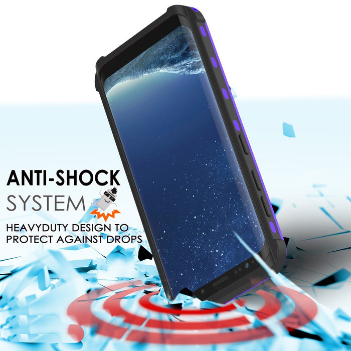 Galaxy S8 Plus Waterproof Case, Punkcase KickStud Purple Series [Slim Fit] [IP68 Certified] [Shockproof] [Snowproof] Armor Cover. (Color in image: Light Green)